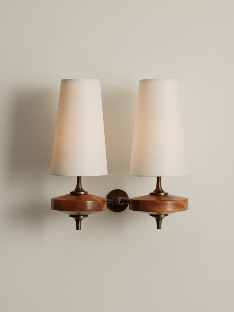 Rowan Retro Fabric Shade Wall Sconce – Classic Fabric Lighting For Bedroom | Souliia