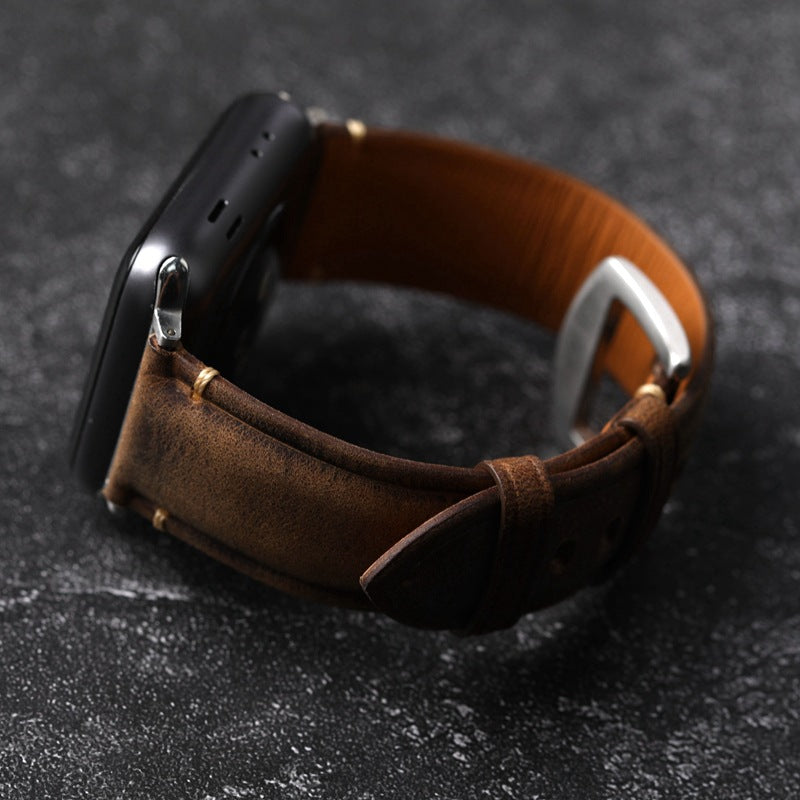 Luna Apple Watch Leather Strap — Handmade in Italy