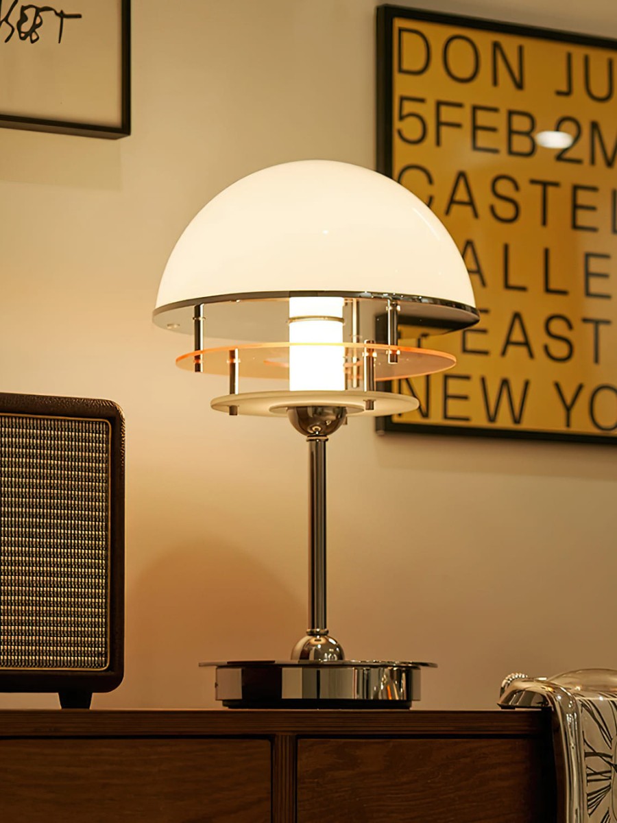 Sunset Bauhaus Vintage Stil Acryl Sonnenuntergang Tischlampe - AFTERGLOW S2 | Souliia