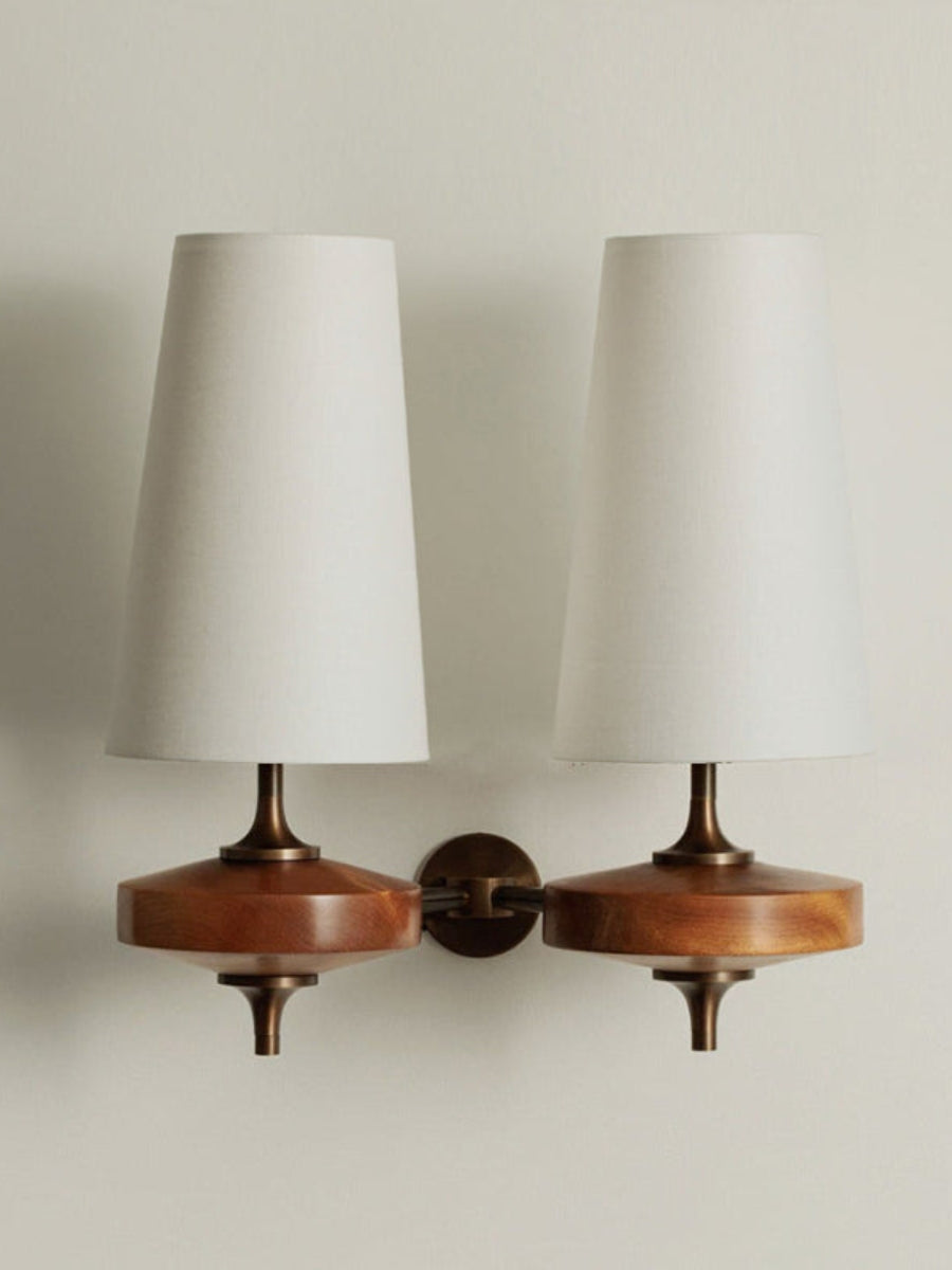 Rowan Retro Fabric Shade Wall Sconce – Classic Fabric Lighting For Bedroom | Souliia