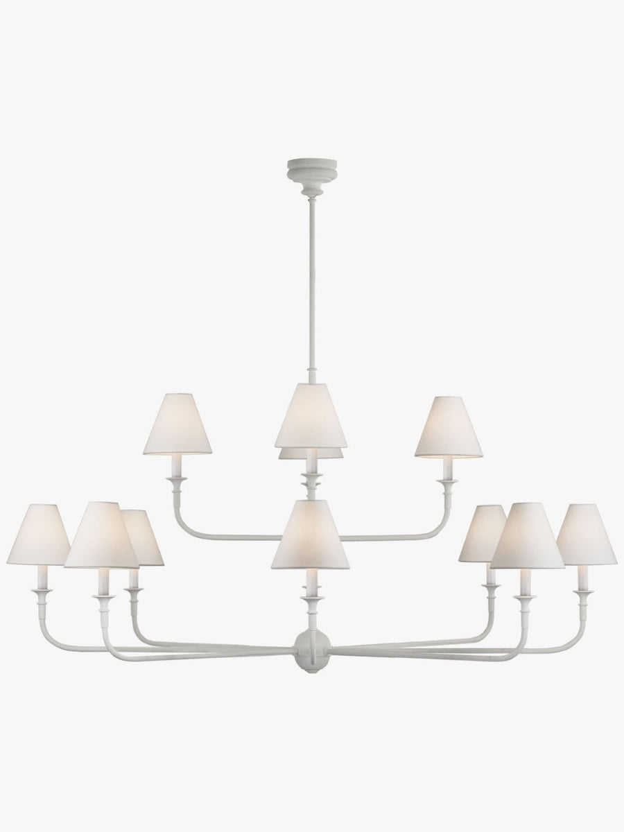Sleek Chandelier Featuring Layered Linear Silhouette | Souliia