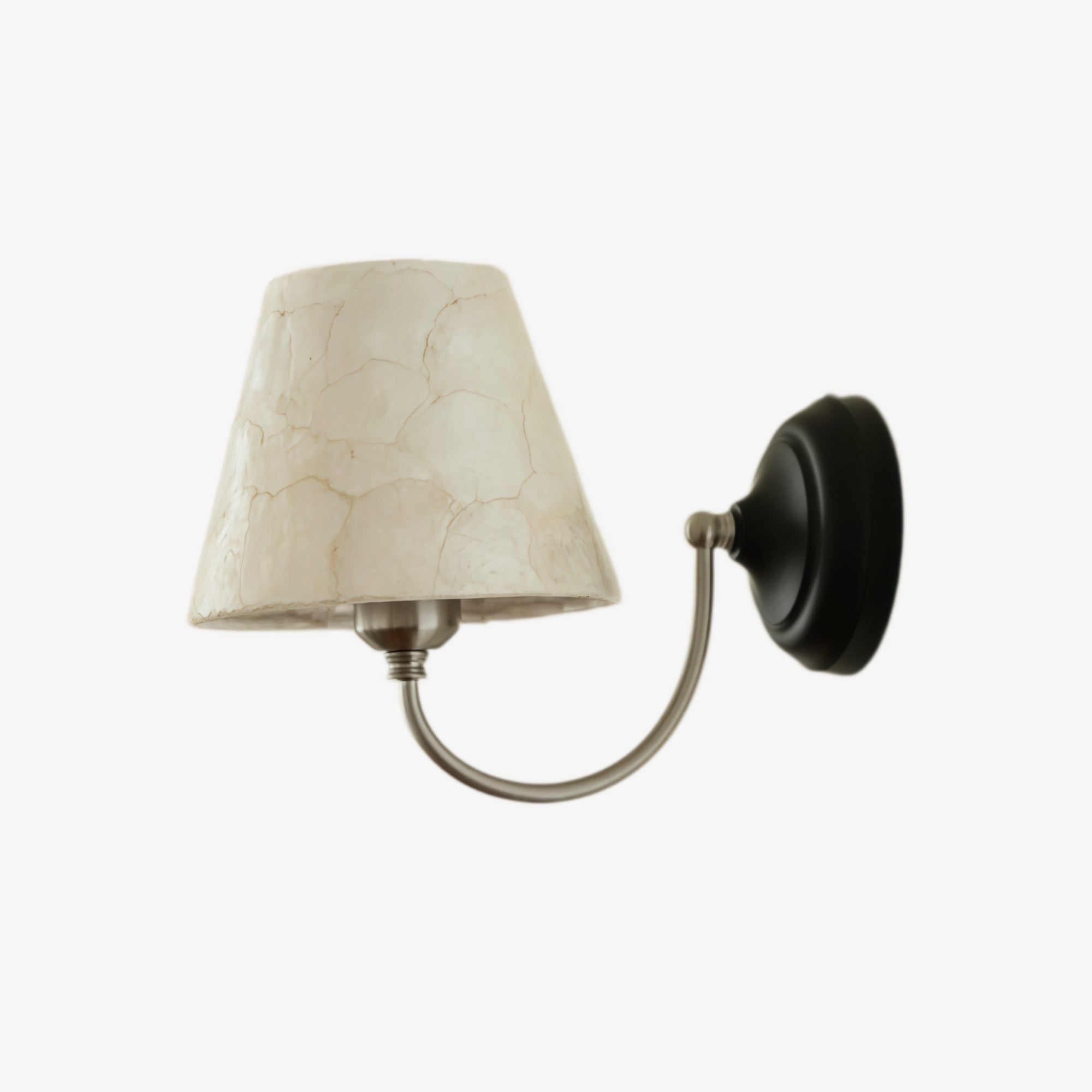 Muschelstruktur Vintage-Wandleuchte – Gebogener Arm für Schlafzimmerdekoration | Souliia