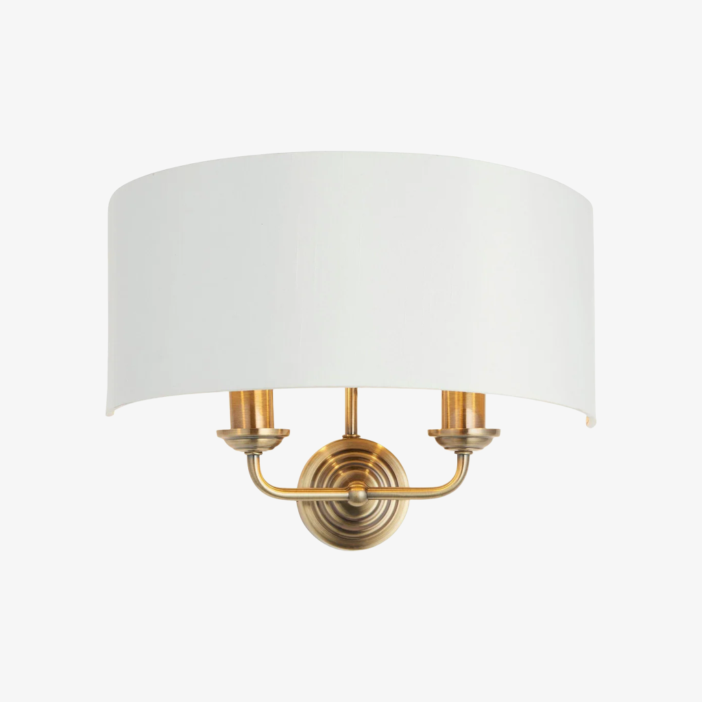 Tela elegante Wandleuchte mit Stoffschirm und feinem Metallrahmen für Wohnzimmer und Schlafzimmer | Souliia