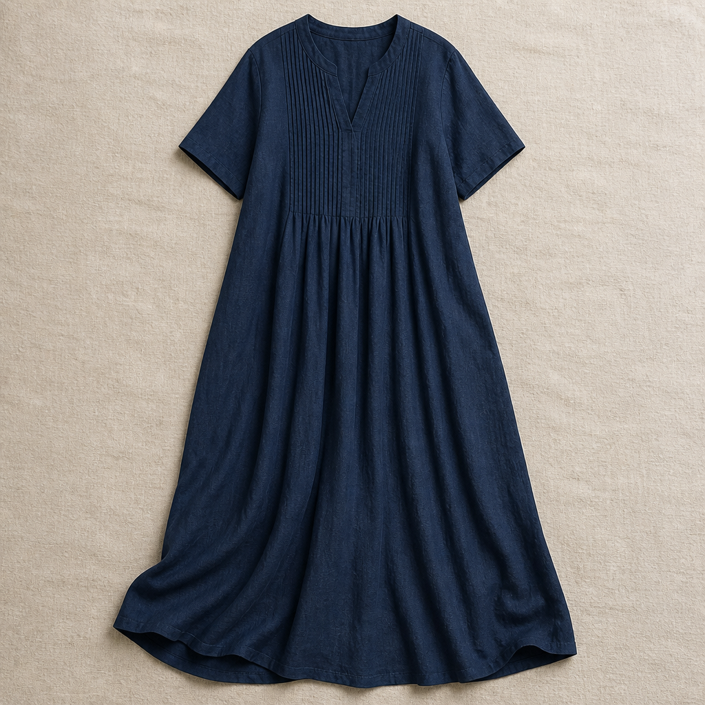 VexaLuxe Pleated Dress — Unleash Effortless Grace and All-Day Cool Confidence - Souliia