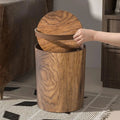 Trash Bin with Swing Lid | Wood Appearance | Silent and Clean | HyggeBin - Souliia