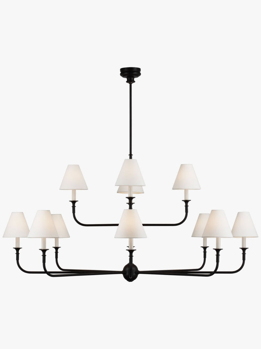 Sleek Chandelier Featuring Layered Linear Silhouette | Souliia