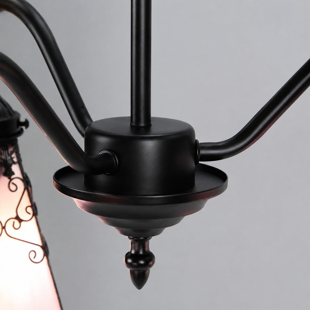 Tiffany-Style 3-Light Glass Pendant Chandelier | Souliia
