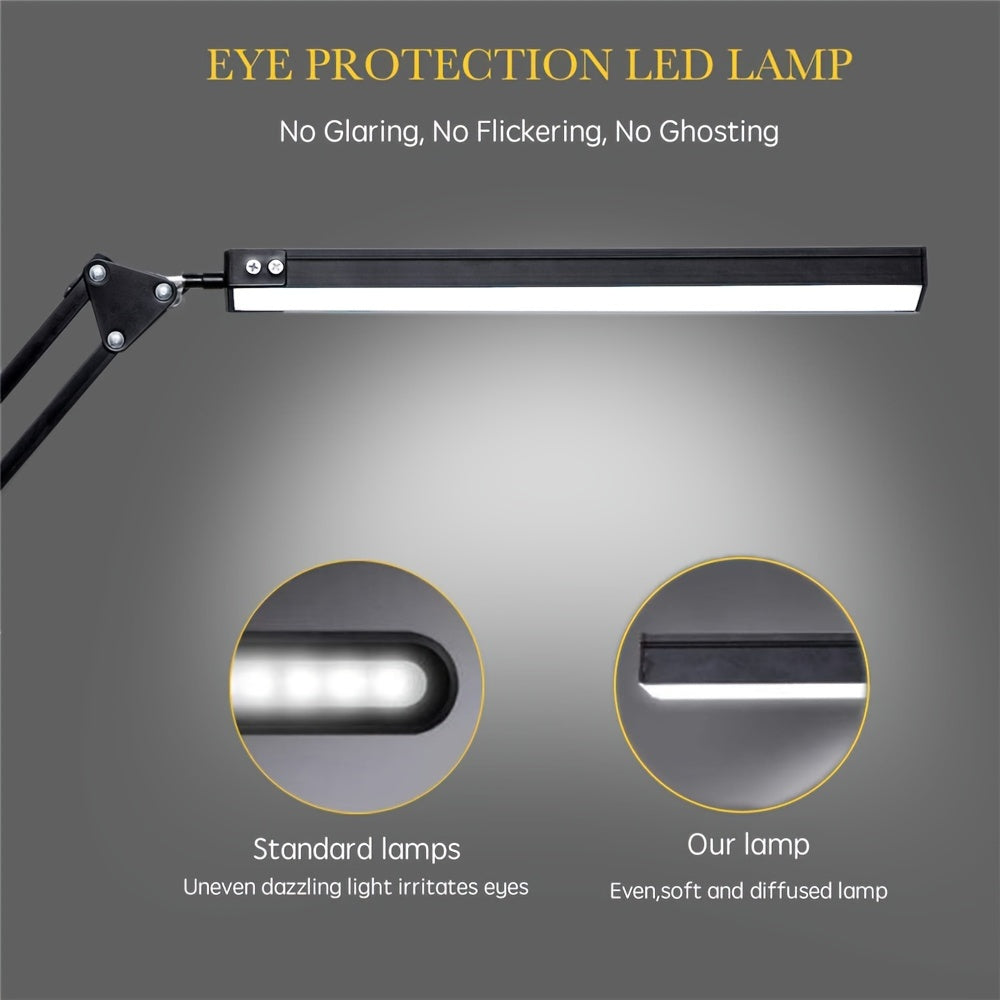 Flexiglow Clip-On LED Lamp — 10 Brightness Levels, 3 Color Temperatures