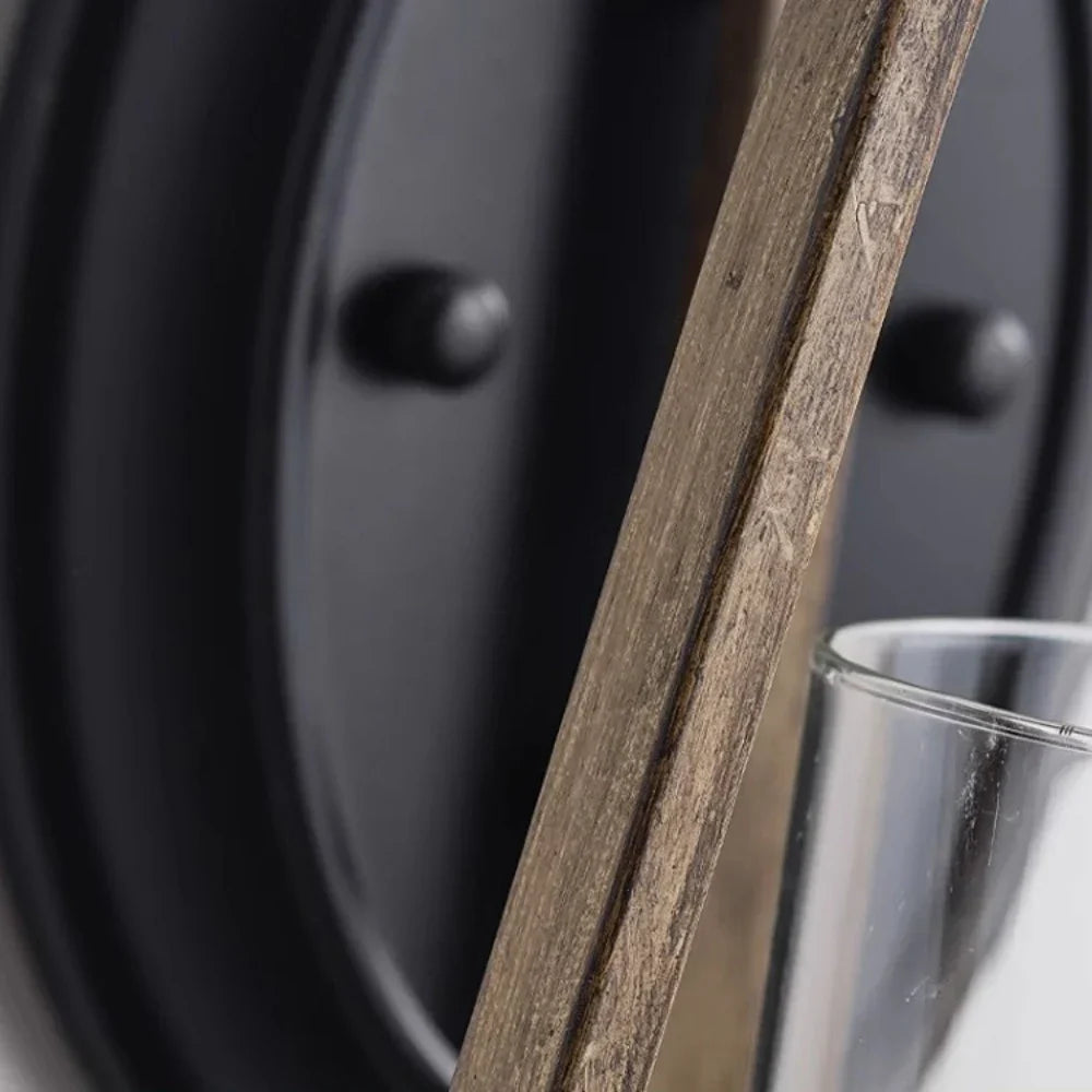 Rust Metal Clear Glass Wall Sconce | Souliia