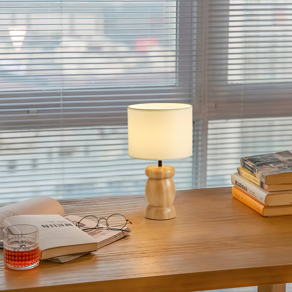 Pebble Wood Table Lamp | Souliia