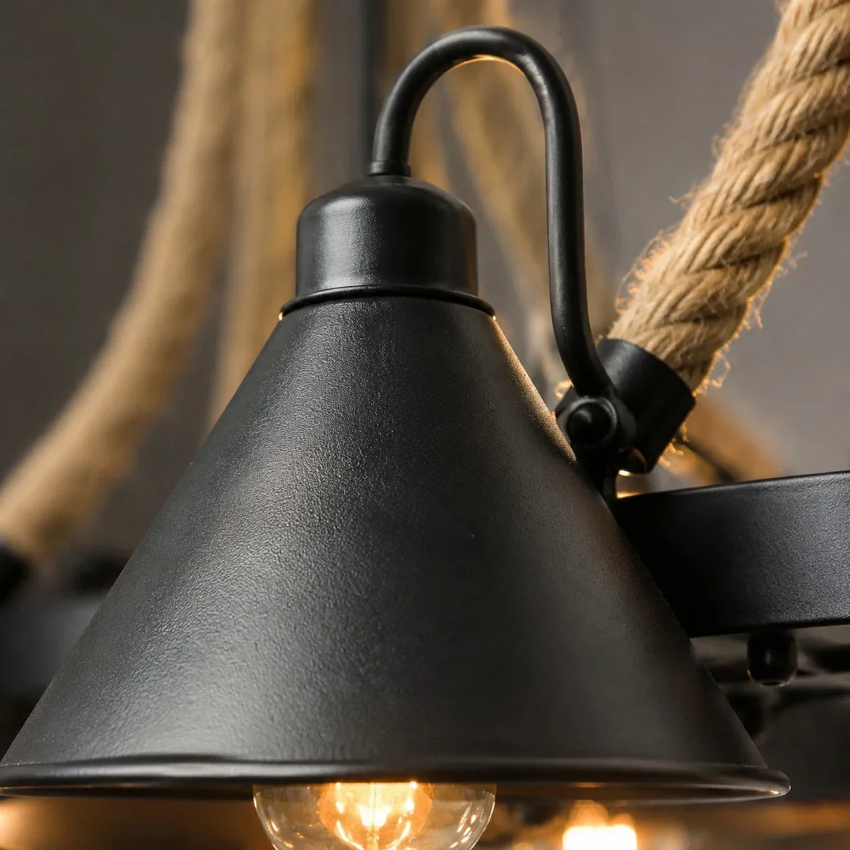 Rustic Farmhouse Rope Chandelier | Souliia