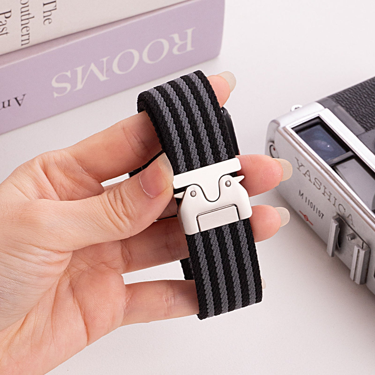 Apple Watch Nylon Braided Band — Adjustable Parachute Buckle