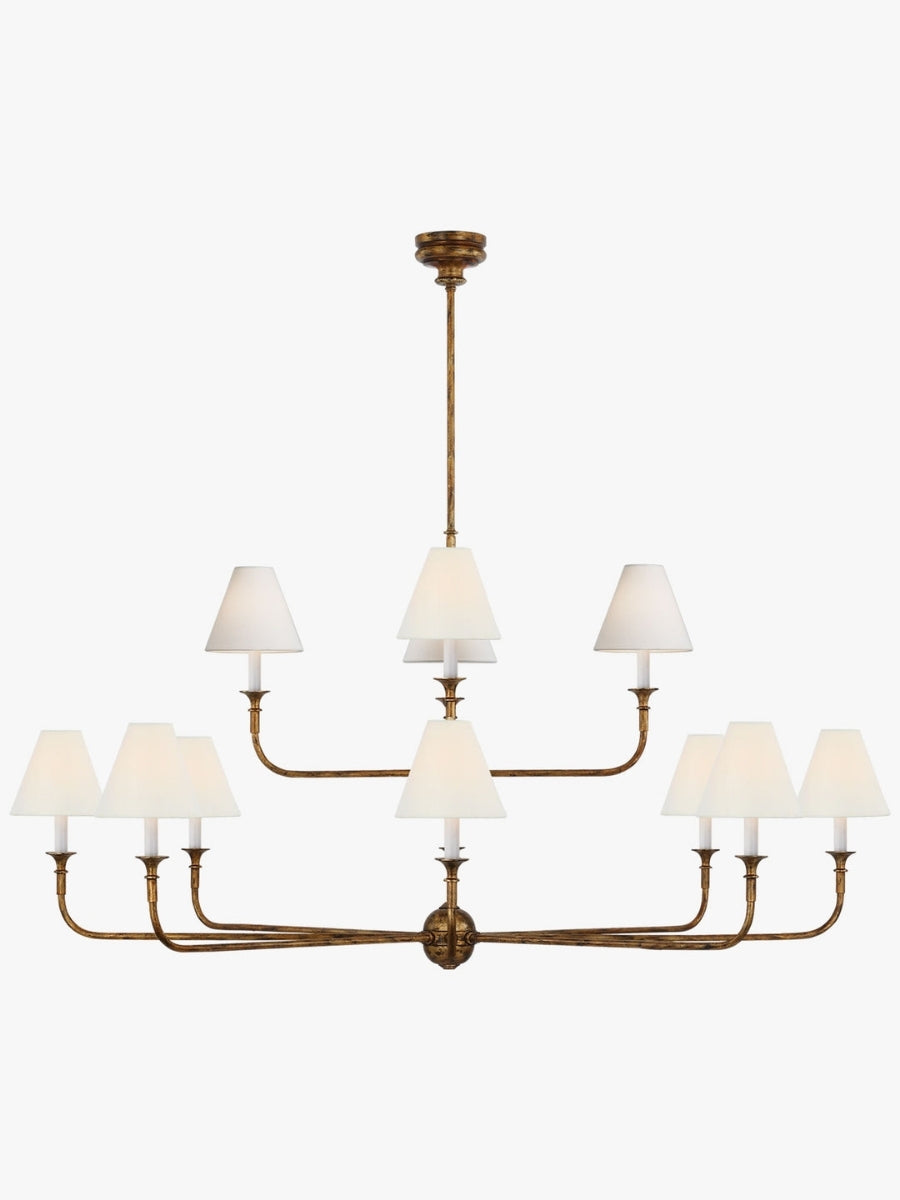 Sleek Chandelier Featuring Layered Linear Silhouette | Souliia