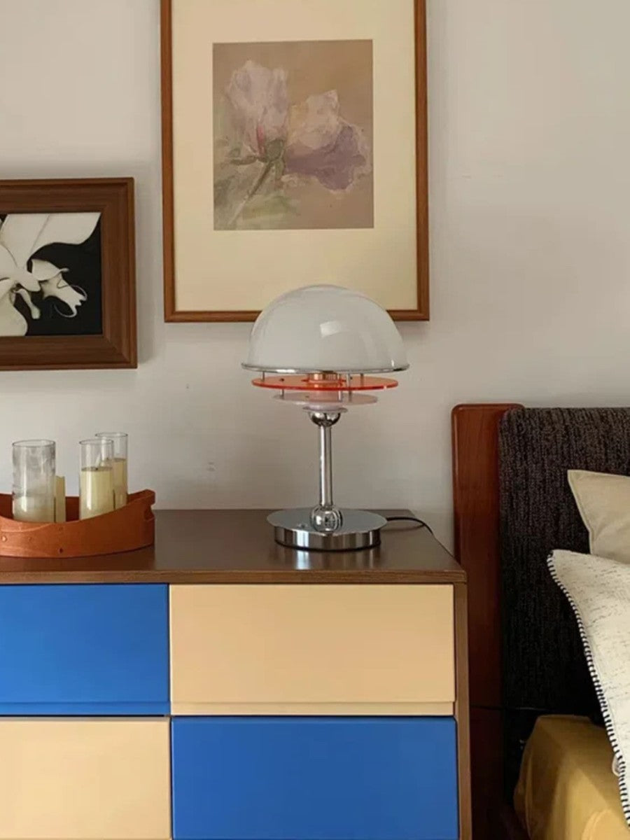Sunset Bauhaus Vintage Stil Acryl Sonnenuntergang Tischlampe - AFTERGLOW S2 | Souliia