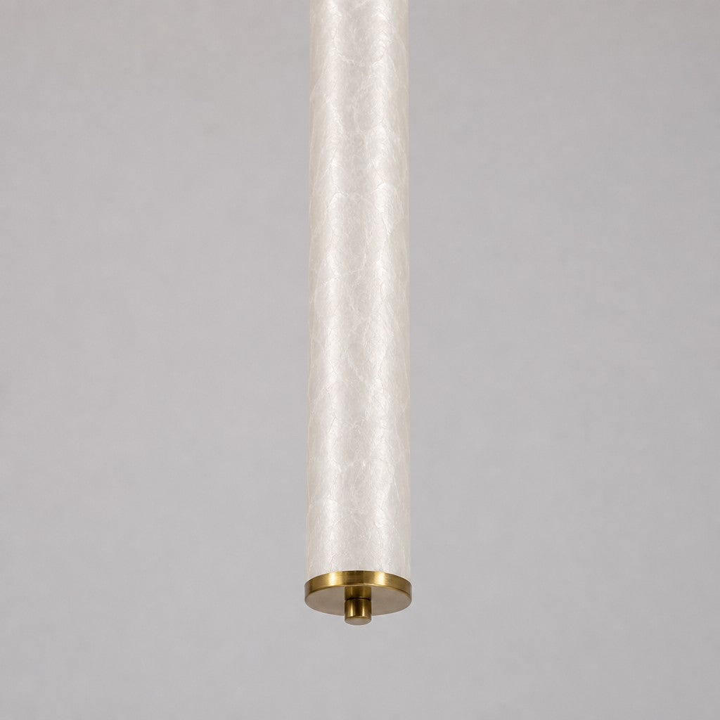 Slender Capiz Shell Cylinder Nordic Pendant Light – For Bedroom and Dining Room | Souliia