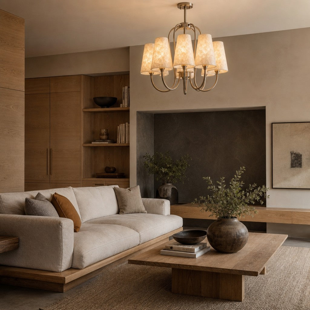 Sculptural Multi Head Pendant Chandelier for Refined Home Interiors | Souliia