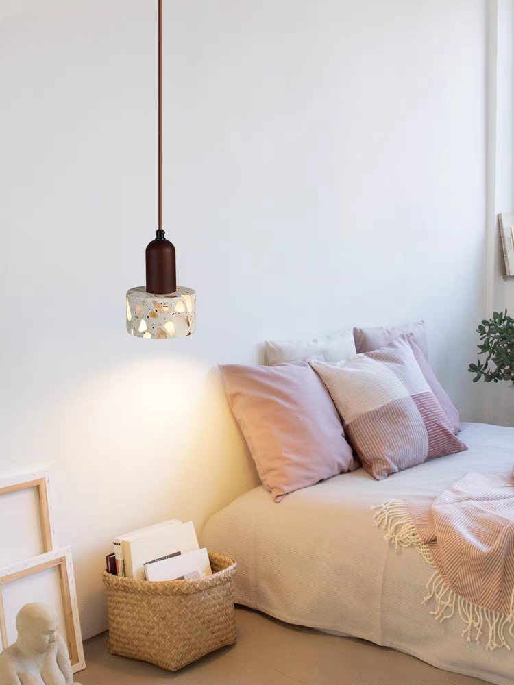 Wabi-sabi Style Water-polished Translucent Stone Retro Pendant Lamp | Souliia