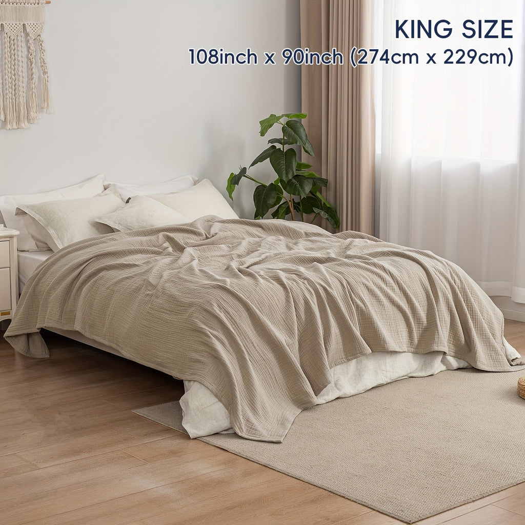 Cloudsoft Four-Layer Cotton Blanket — Soft, Breathable Weave