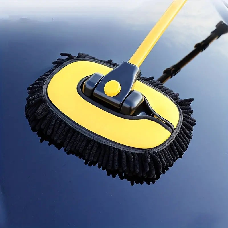 Cepillo profesional para lavar automóviles — Diseño curvado de 15°, cabezal giratorio de 90°