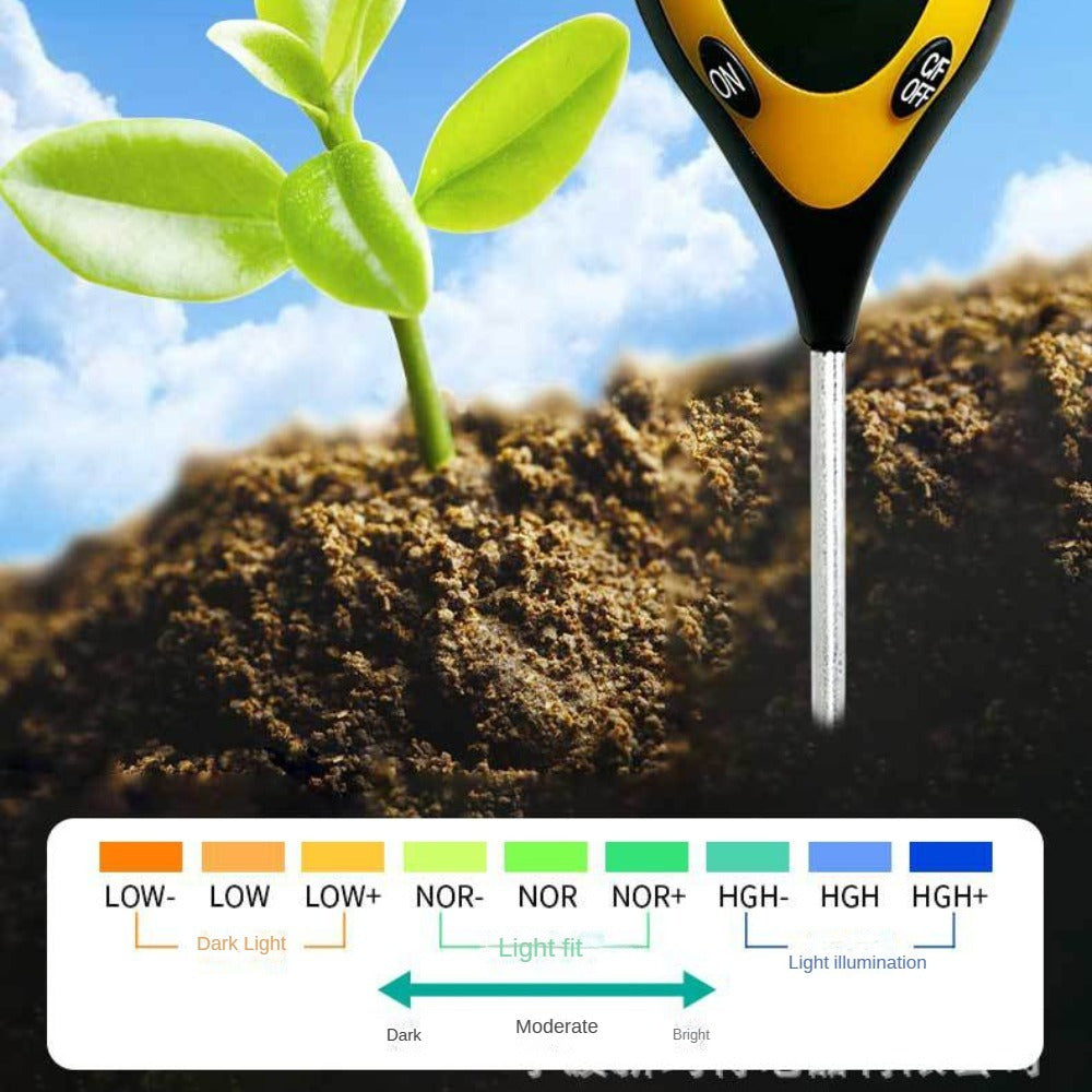 Soilmaster 4-In-1 Soil Analyzer — Moisture, pH, Temperature and Sunlight Readings
