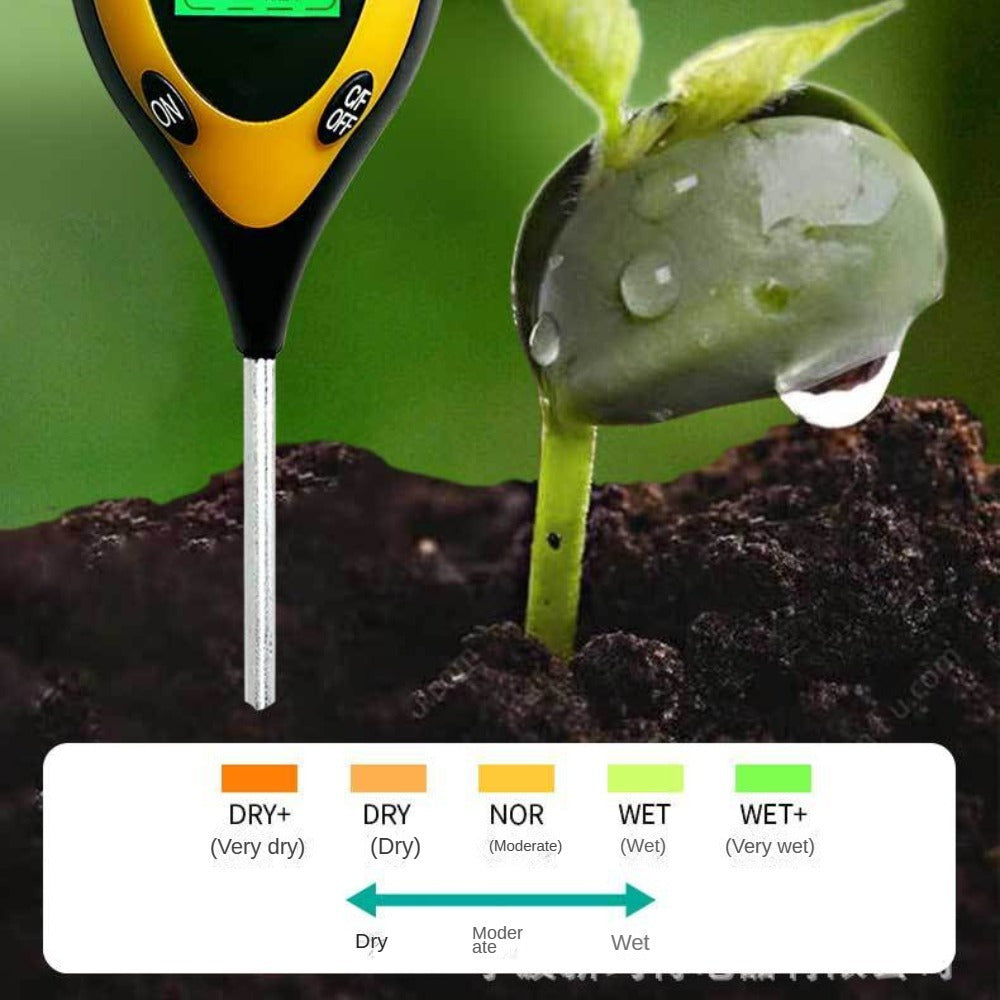 Soilmaster 4-In-1 Soil Analyzer — Moisture, pH, Temperature and Sunlight Readings