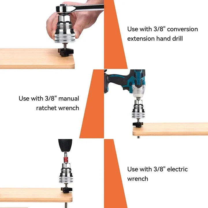 Universal Socket Wrench — Adjustable Grip for Damaged Fasteners