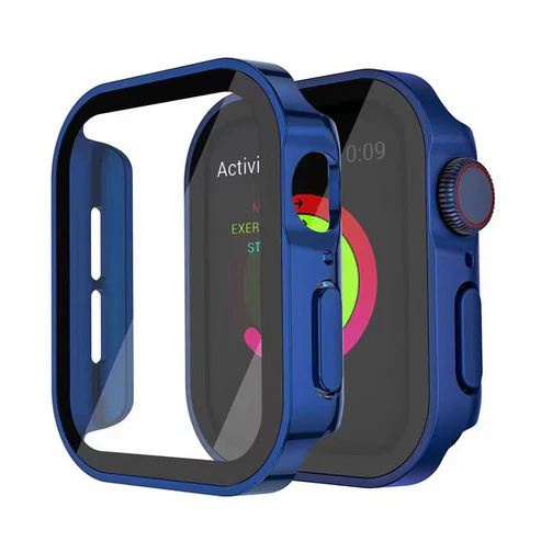 LumaGleam Apple Watch Case — Tempered Glass Cover, Rhinestone Trim