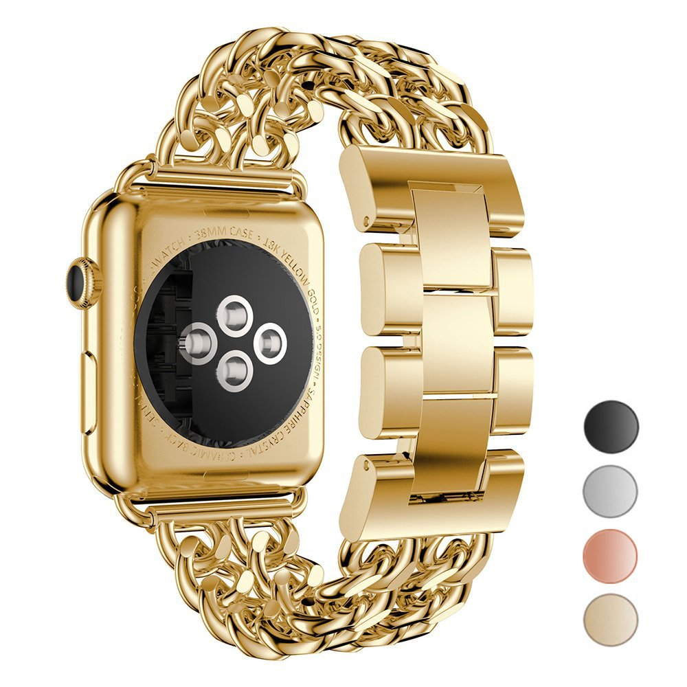 Apple Watch Premium Stainless Steel Dual-Row Link Band — Durable Strap