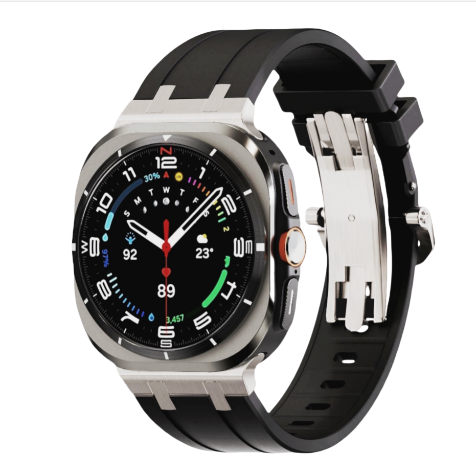 NovaFlex Titanium Adapter Silicone Band for Samsung Watch Ultra
