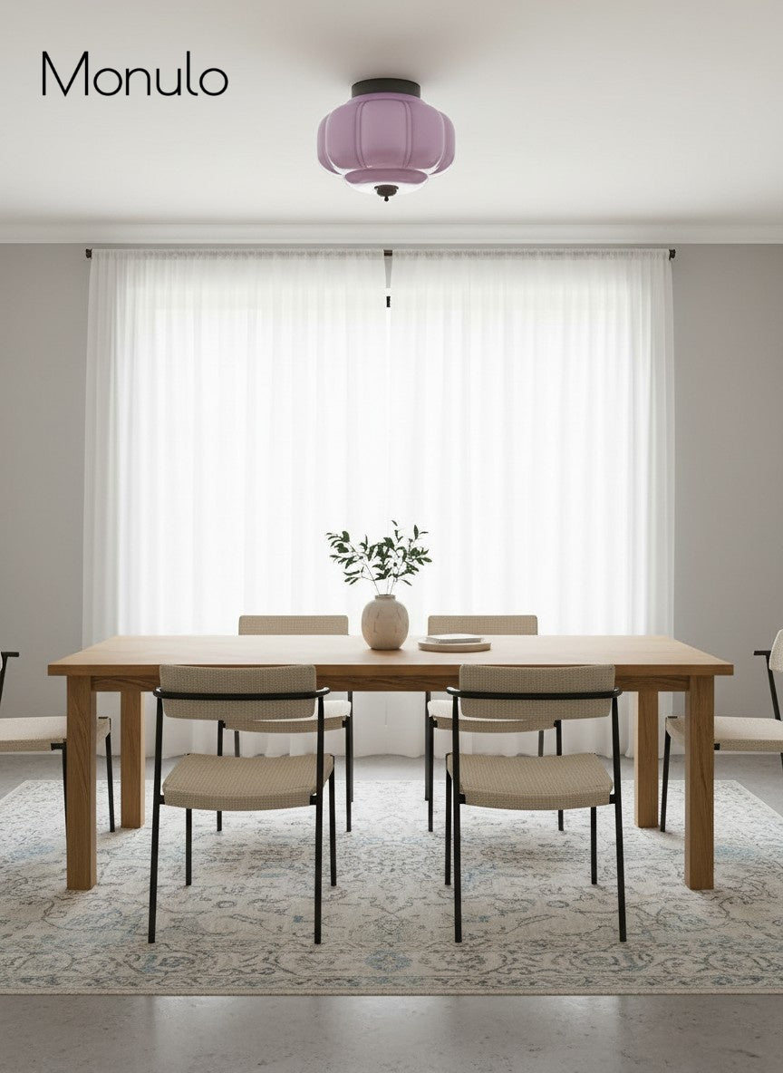 Retro Milk Semi Flush Mount Eloise Ceiling Light | Souliia