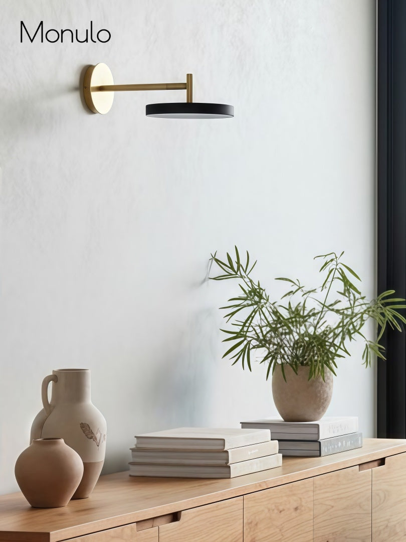 Scandinavian Monochrome Metal Wall-Lamp – Lighting for Bedroom Decor | Souliia