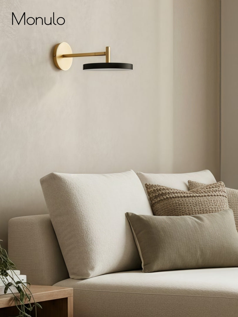 Scandinavian Monochrome Metal Wall-Lamp – Lighting for Bedroom Decor | Souliia