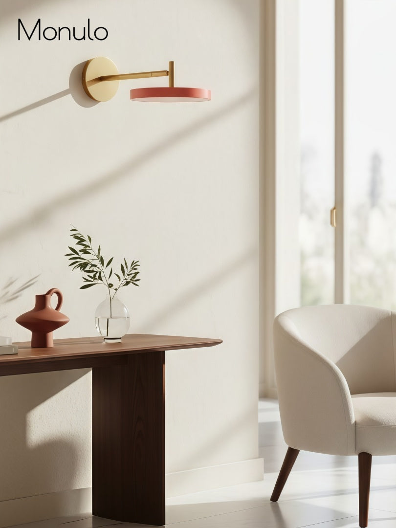 Scandinavian Monochrome Metal Wall-Lamp – Lighting for Bedroom Decor | Souliia