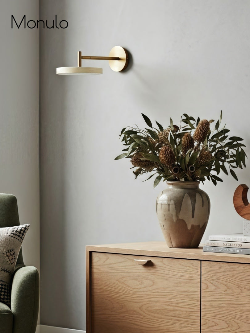 Scandinavian Monochrome Metal Wall-Lamp – Lighting for Bedroom Decor | Souliia