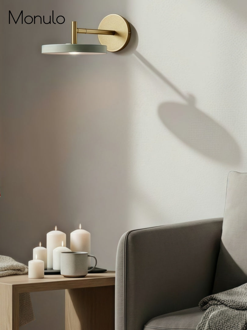 Scandinavian Monochrome Metal Wall-Lamp – Lighting for Bedroom Decor | Souliia
