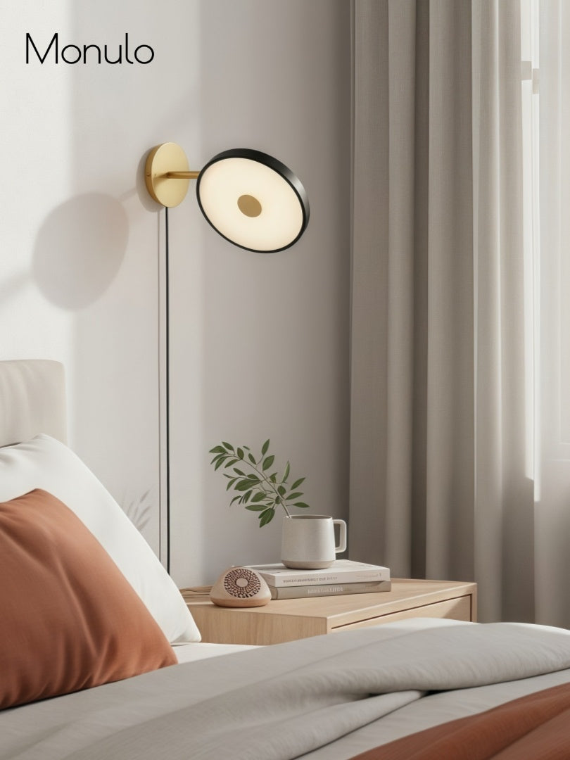 Scandinavian Monochrome Metal Wall-Lamp – Lighting for Bedroom Decor | Souliia