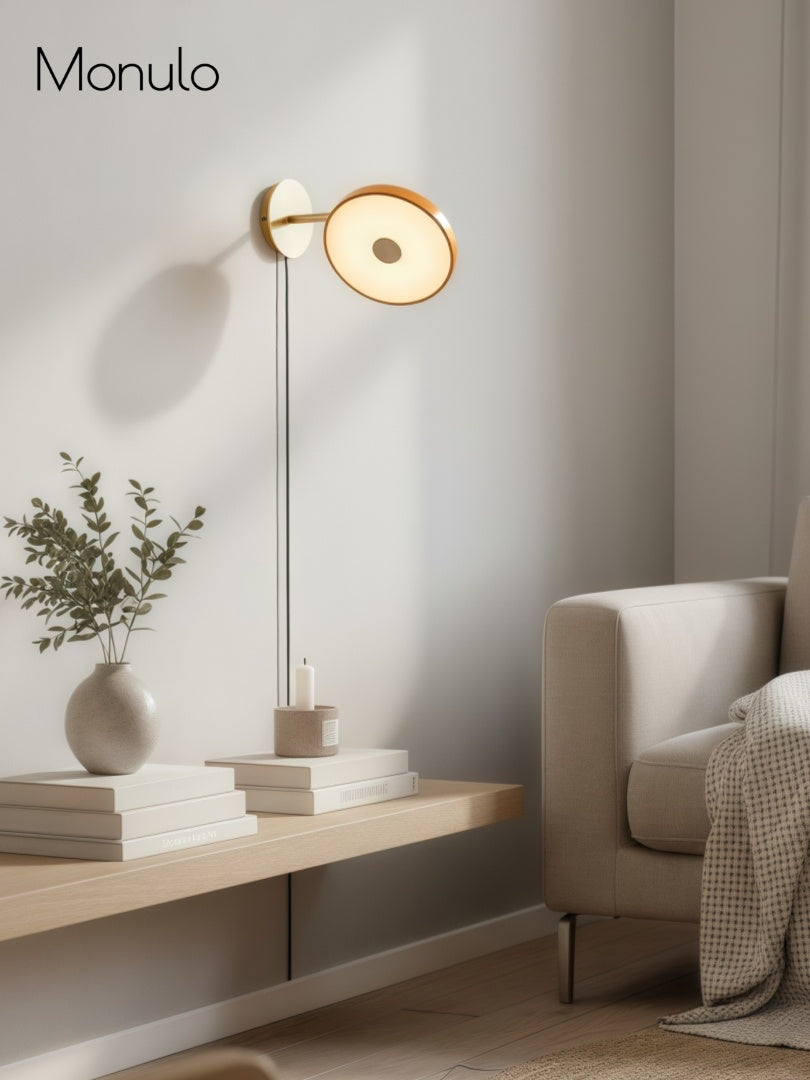 Scandinavian Monochrome Metal Wall-Lamp – Lighting for Bedroom Decor | Souliia