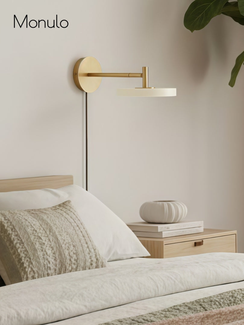 Scandinavian Monochrome Metal Wall-Lamp – Lighting for Bedroom Decor | Souliia