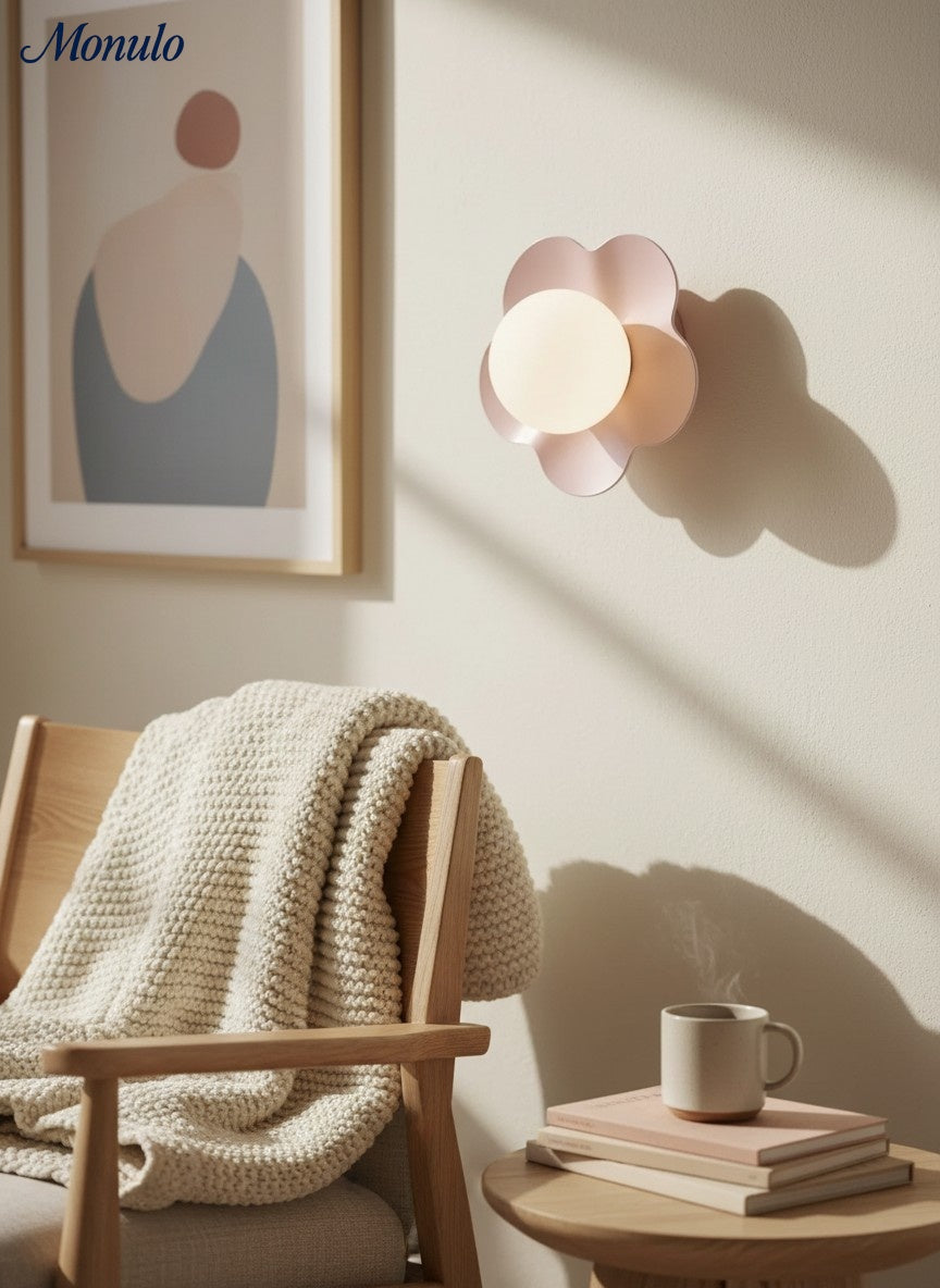 Rivolence Petal Inspired Sculptural Wall Lamp for Living Room & Bedroom | Souliia