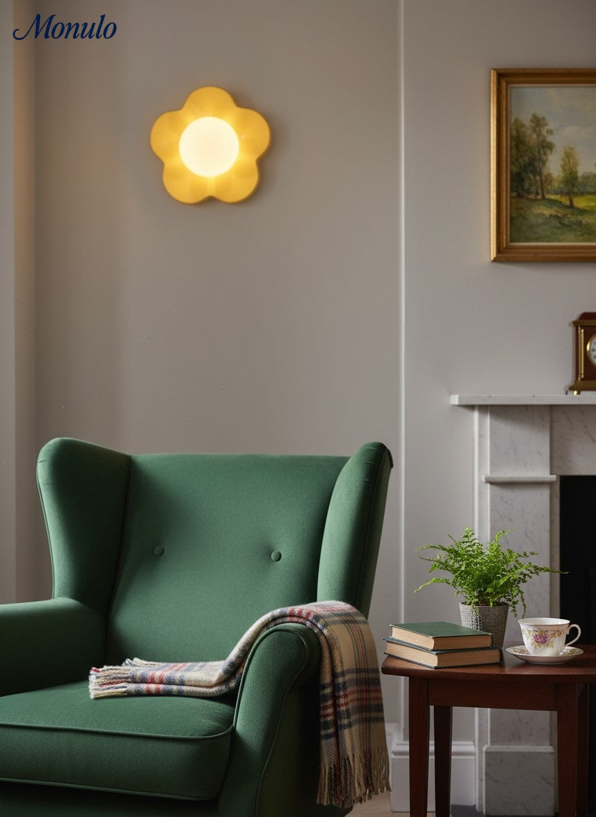 Rivolence Petal Inspired Sculptural Wall Lamp for Living Room & Bedroom | Souliia