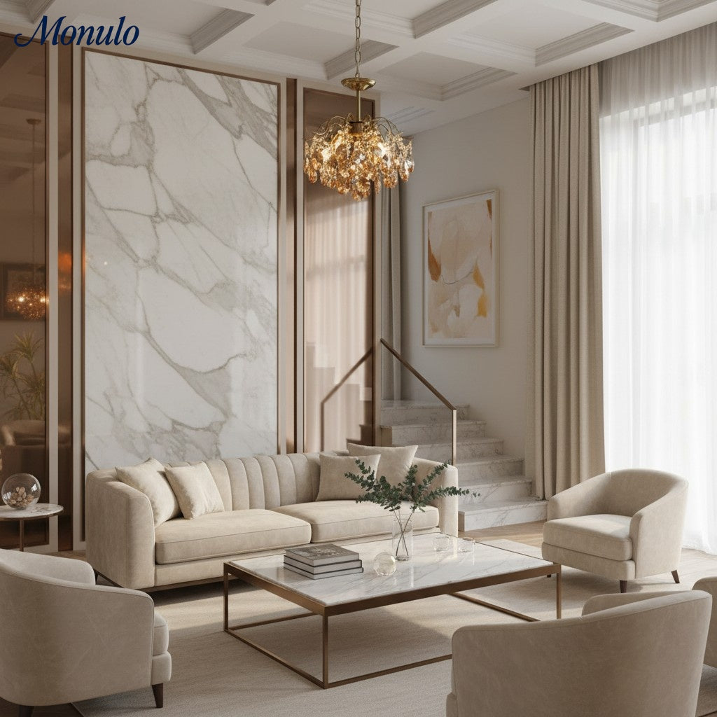 Lustrielle Sparkling Teardrop Branch Crystal Chandelier – Glamorous Retro Romantic Lighting for Dining Room | Souliia