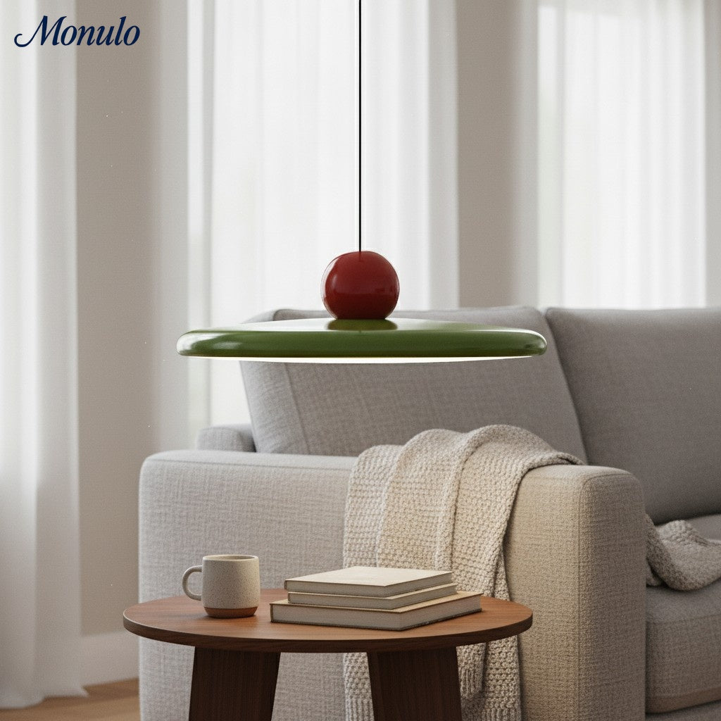 Lampada a sospensione Verdoma con disco e sfera - Lampada a sospensione in stile nordico per isole cucina e sale da pranzo | Souliia