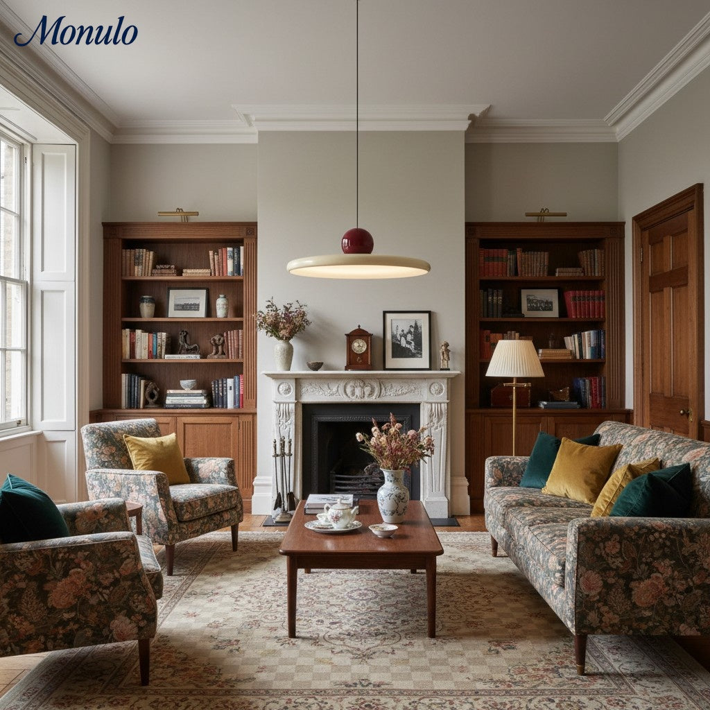 Lampada a sospensione Verdoma con disco e sfera - Lampada a sospensione in stile nordico per isole cucina e sale da pranzo | Souliia