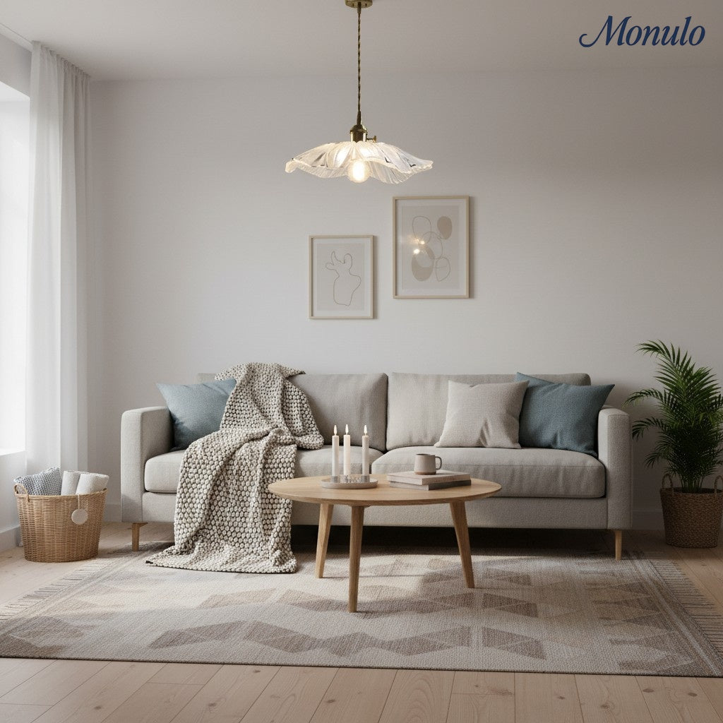 Verdoma Floral Glass Pendant - Vintage Style Hanging Light for Dining Rooms | Souliia