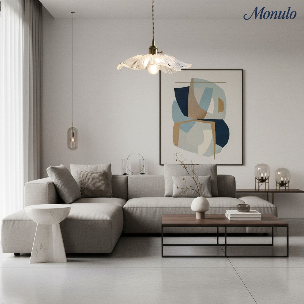 Verdoma Floral Glass Pendant - Vintage Style Hanging Light for Dining Rooms | Souliia