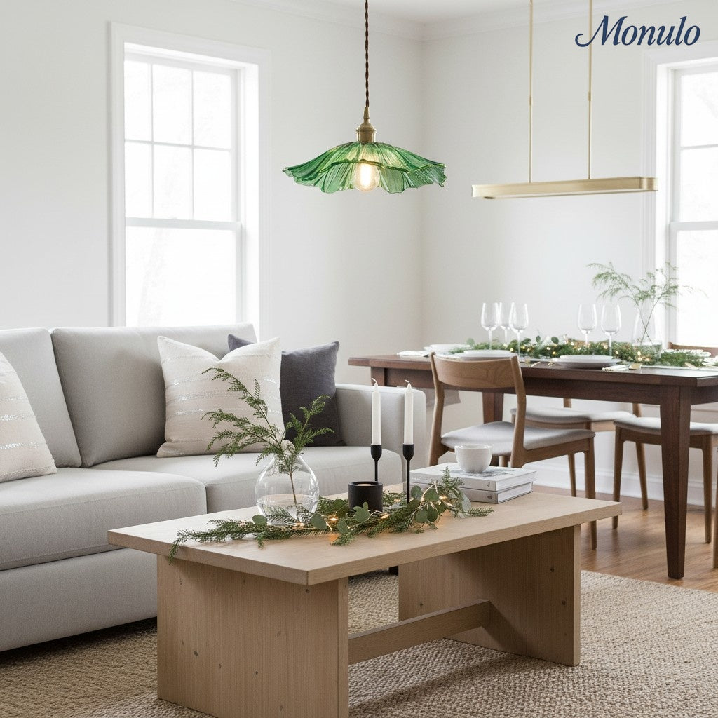 Verdoma Floral Glass Pendant - Vintage Style Hanging Light for Dining Rooms | Souliia