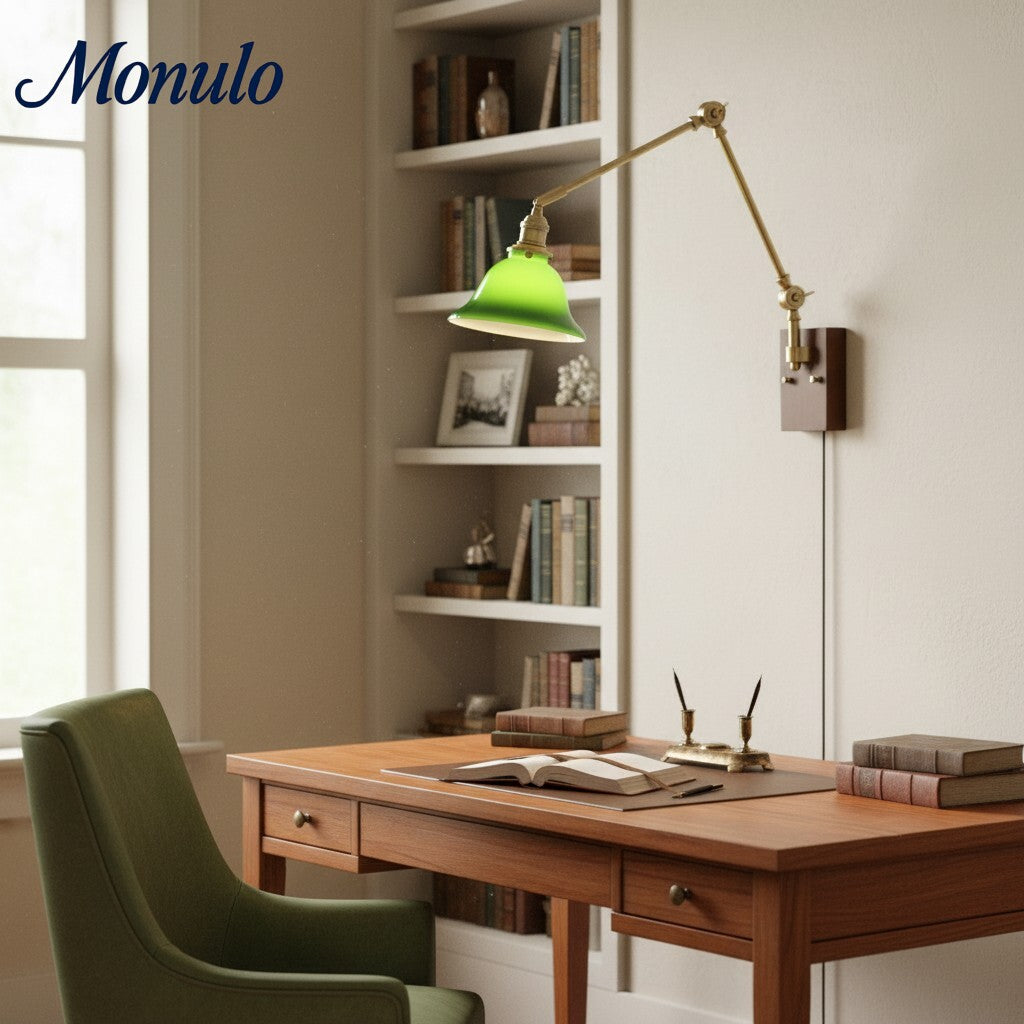 Verdoma Refined Swing Arm Wall Lamp - Adjustable Arm in Modern Classic Style for Living and Bedroom Lighting | Souliia