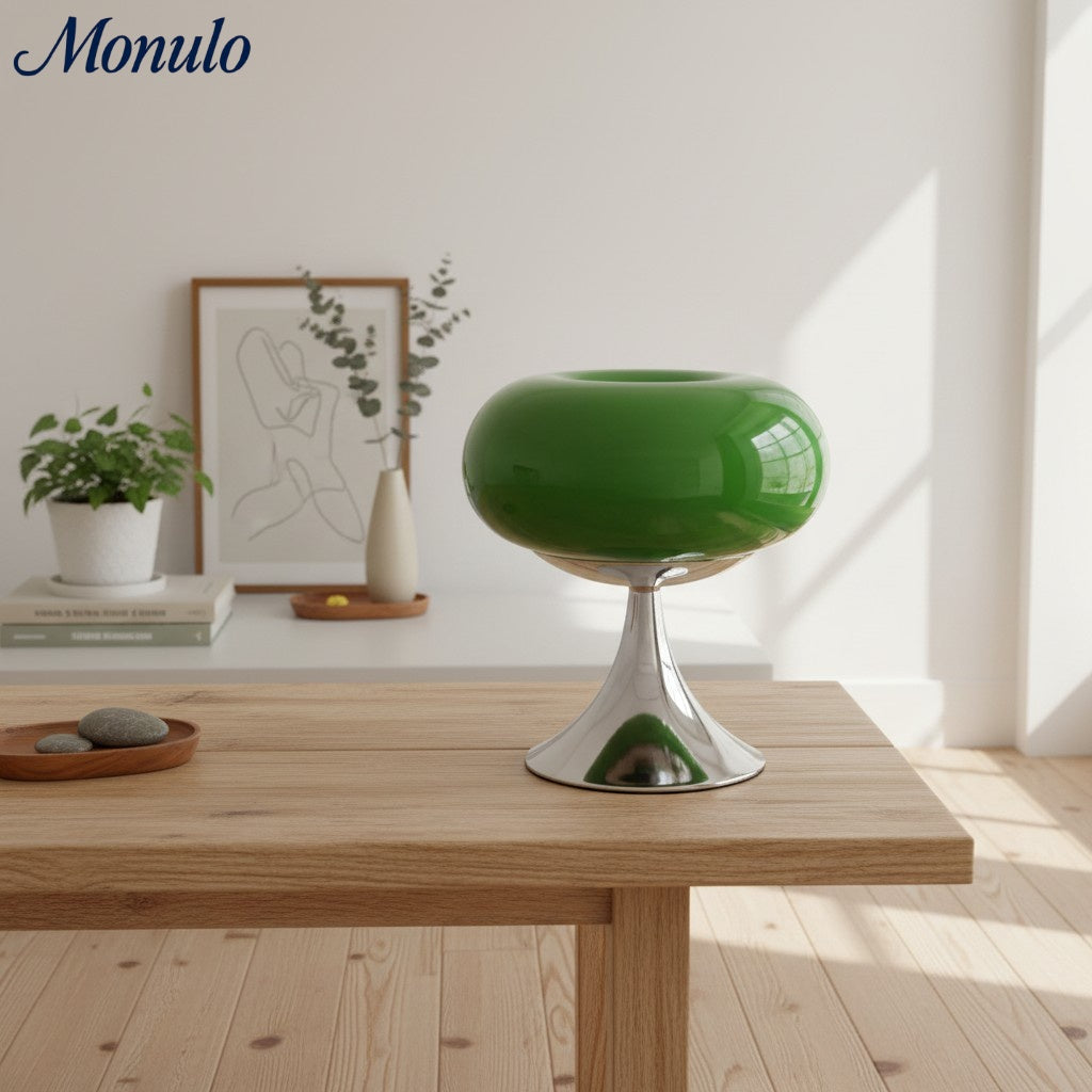 Lampada da tavolo arrotondata Verdoma in stile modern art - Per camera da letto e soggiorno | Souliia