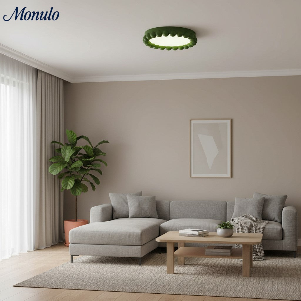 Resinova Modern Minimalist Resin Ceiling Light - Low-Profile Indoor Lighting for Bedrooms | Souliia