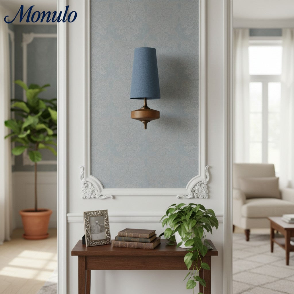 Rowan Retro Fabric Shade Wall Sconce – Classic Fabric Lighting For Bedroom | Souliia